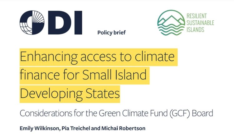 Enhancing access to climate finance for Small Island Developing States