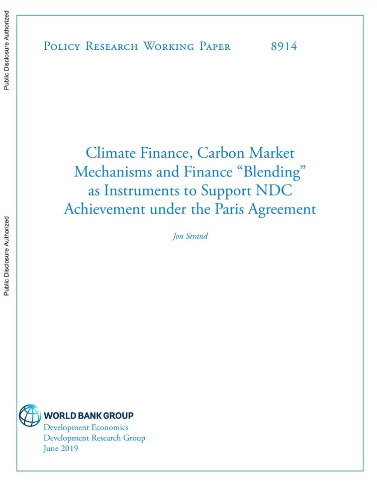 Climate Finance, Carbon Market Mechanisms and Finance “Blending” as Instruments to Support NDC Achievement under the Paris Agreement
