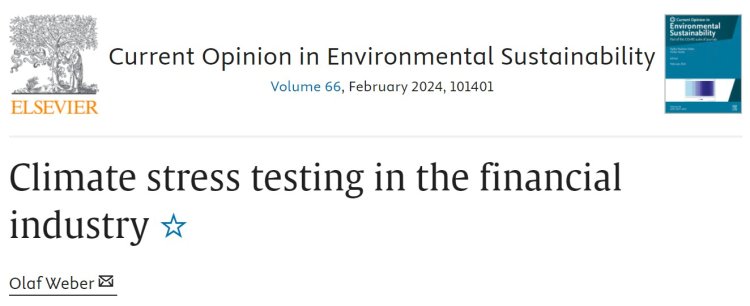 Climate stress testing in the financial industry