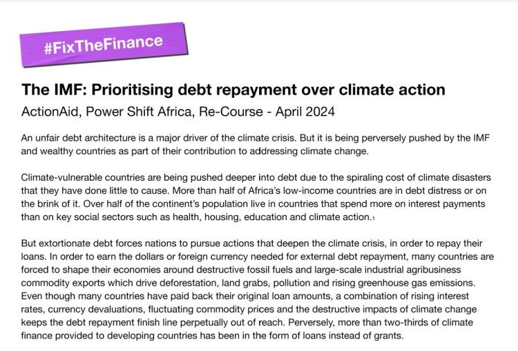 The IMF: Prioritising debt repayment over climate action